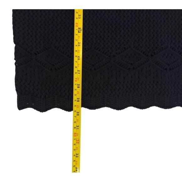 House Of Harlow 1960 Black Ribbed & Crochet Pencil Skirt XS. NWOT - Picture 6 of 6